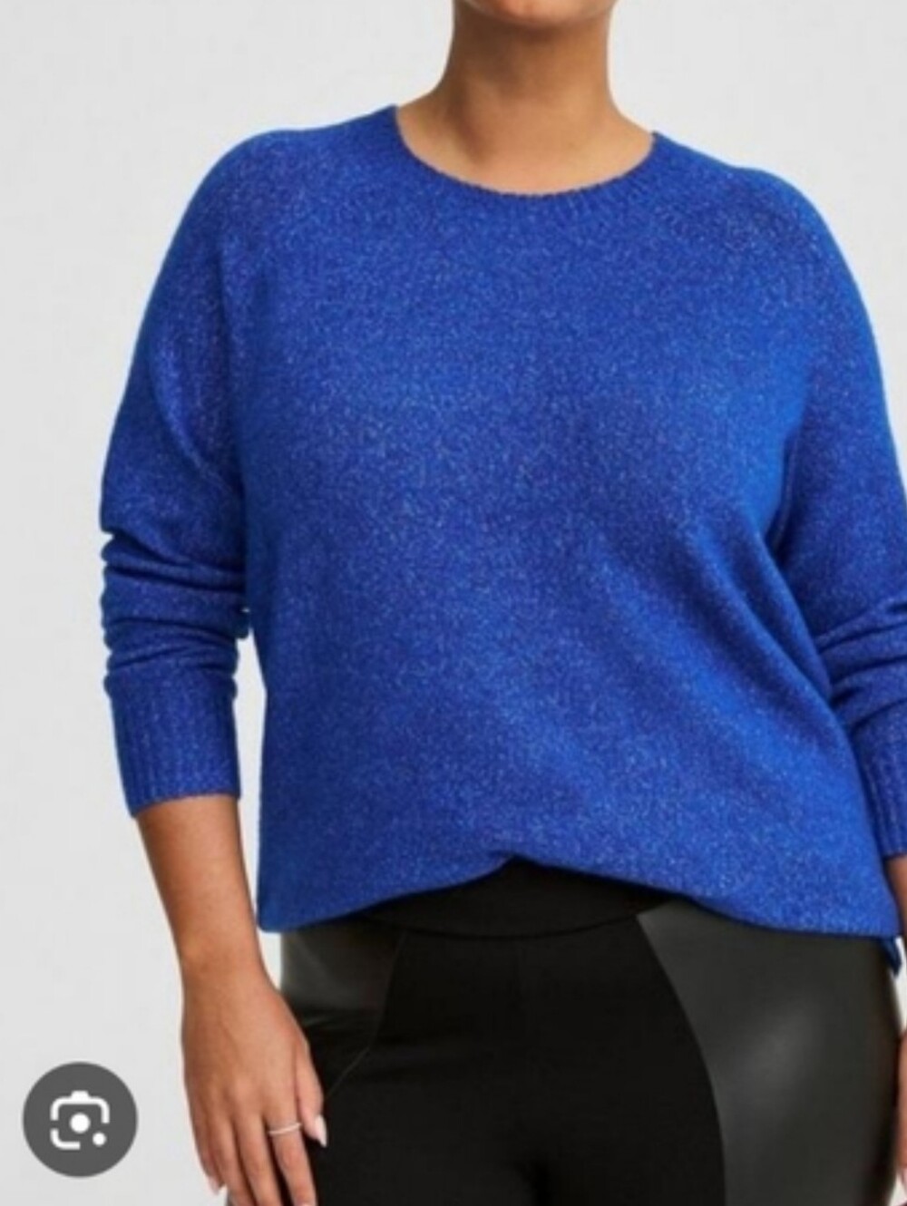 Torrid Blue Vegan Cashmere Crew Neck Sweater Size 1 (1x)